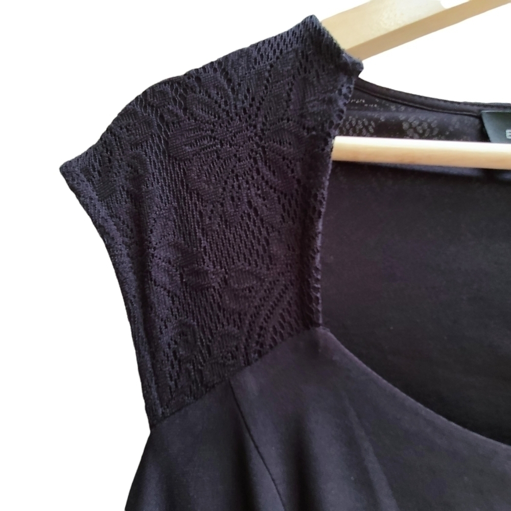 Black Label by Evan-Picone Long Black Dress, Size Small - Picture 4 of 8